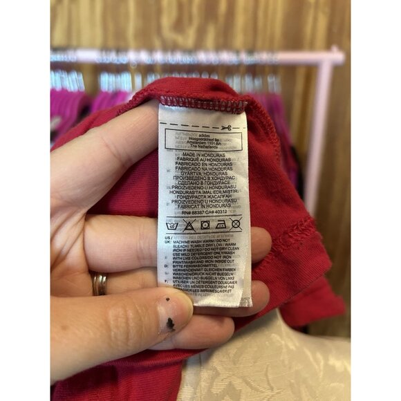 Adidas x FARM Rio Graphic Crew Neck Tee Bold Red Short Sleeve Size XS - Picture 9 of 9